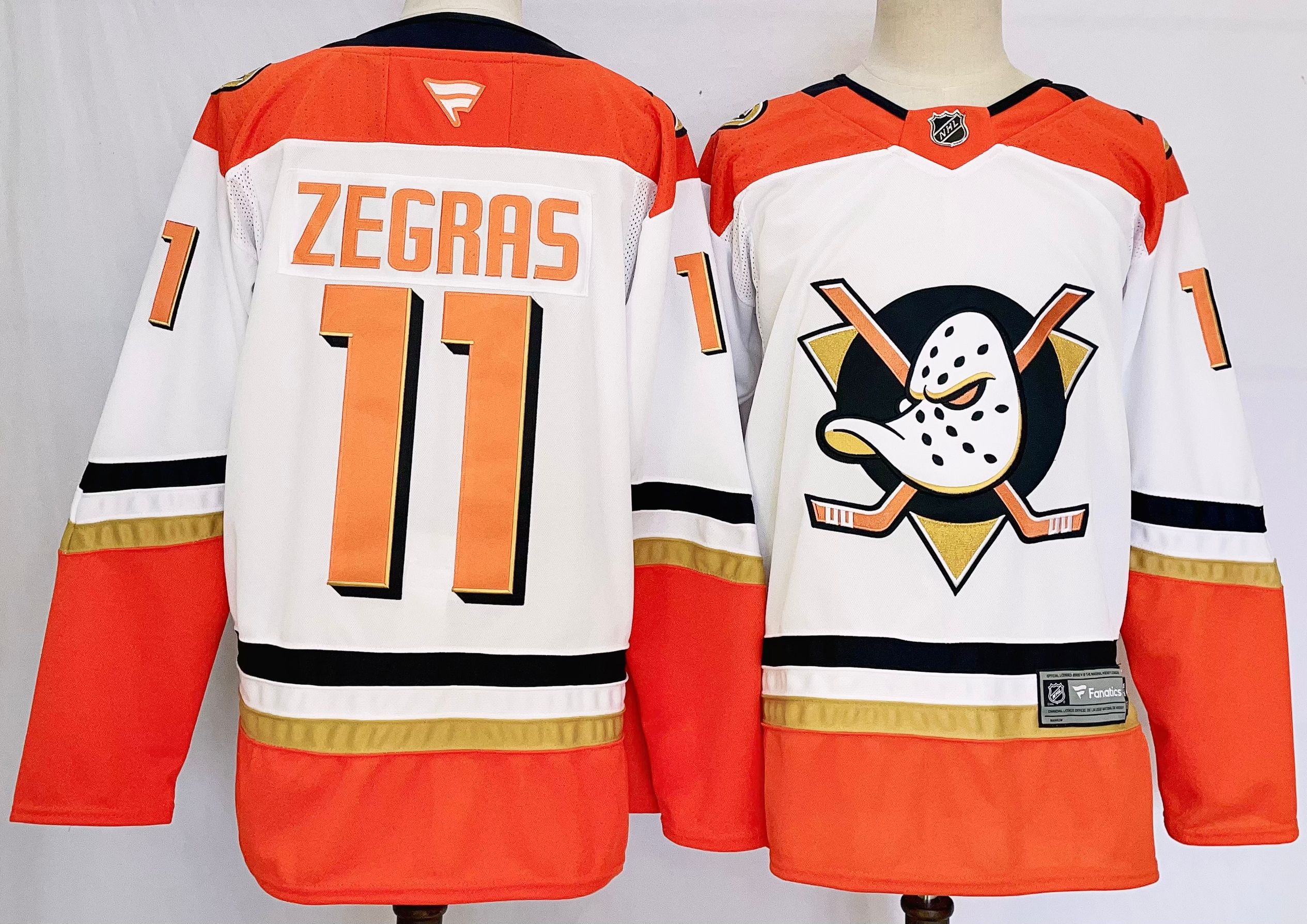 Men Anaheim Ducks #11 Zegras White 2025 Home Premier Player NHL Jersey